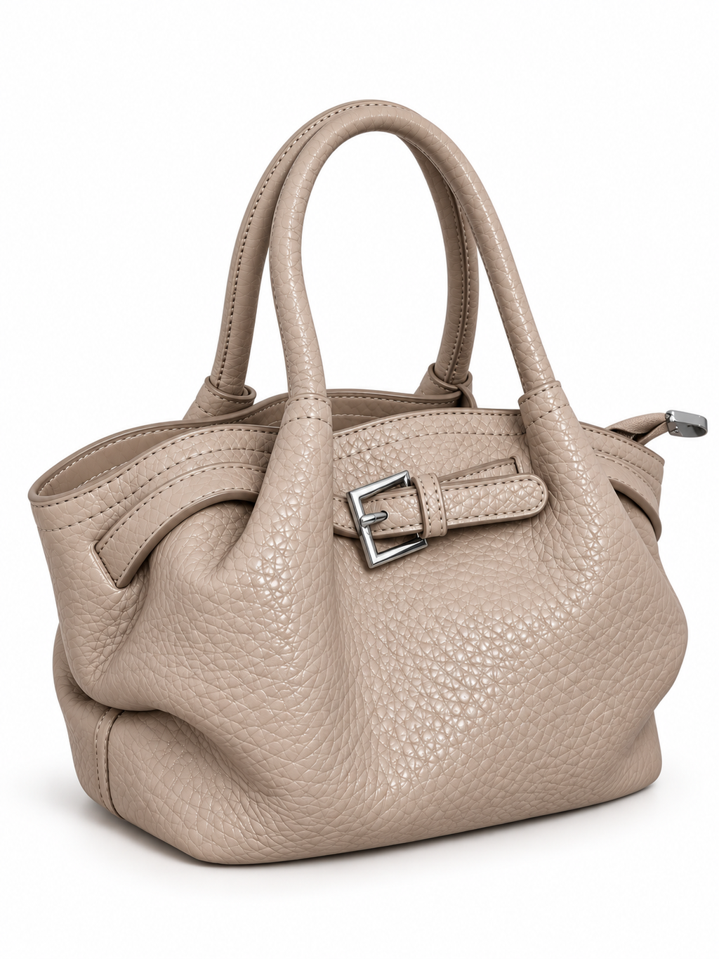 Taupe Belted Tote
