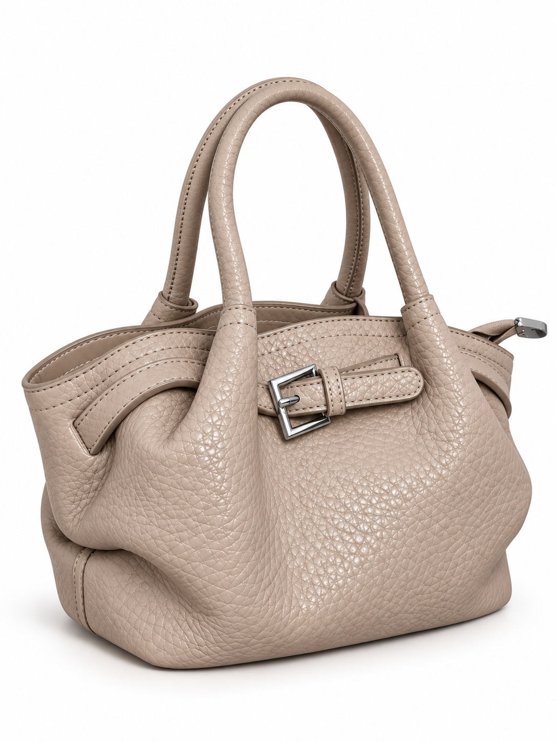Taupe Belted Tote