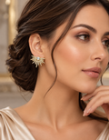 Celeste Crystal Fan Earrings