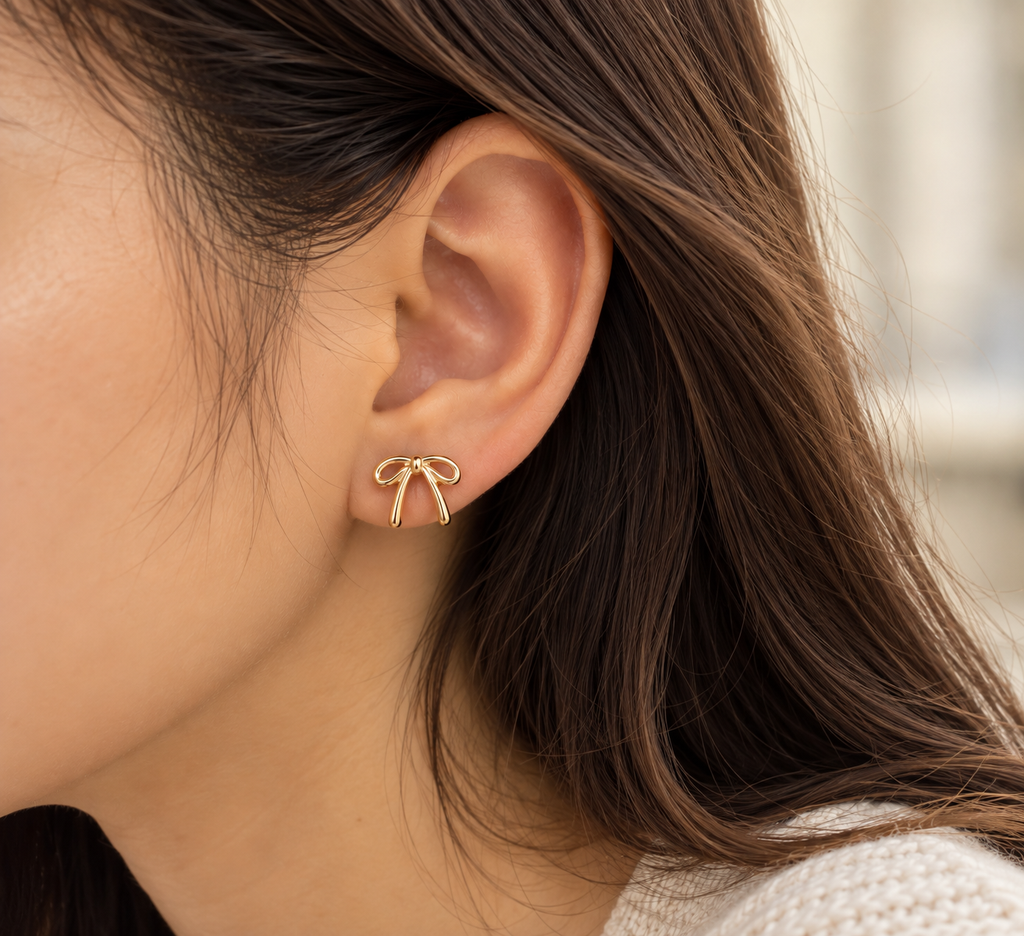 Bunny bow stud