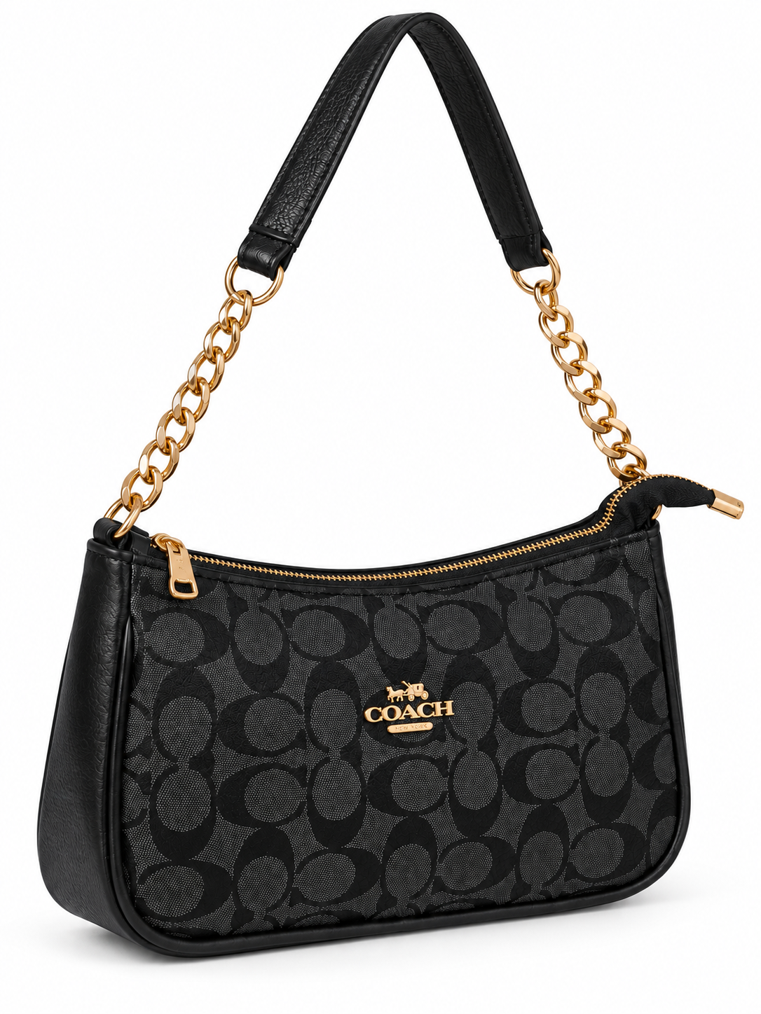 Noir Signature Chain Shoulder Bag