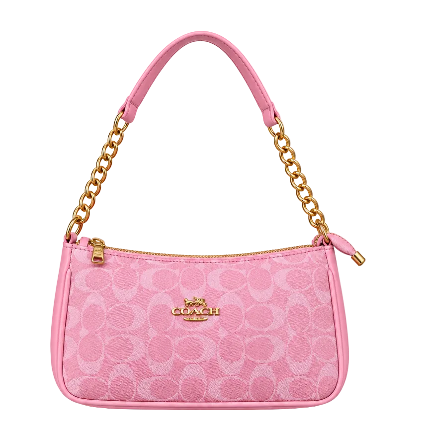 Pink Signature Chain Shoulder Bag