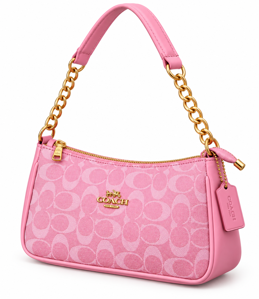 Pink Signature Chain Shoulder Bag
