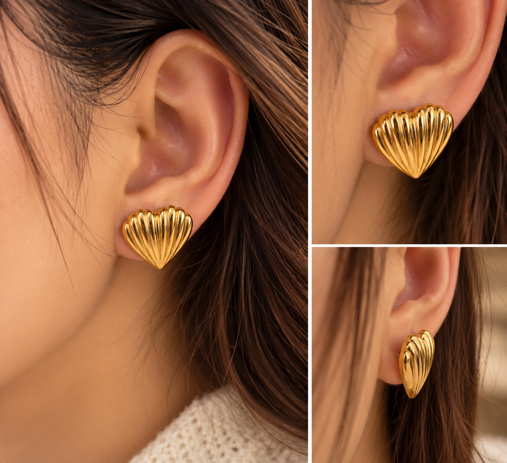 Golden Shell Studs