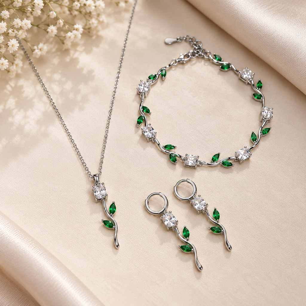 Emerald Vine Elegance Set