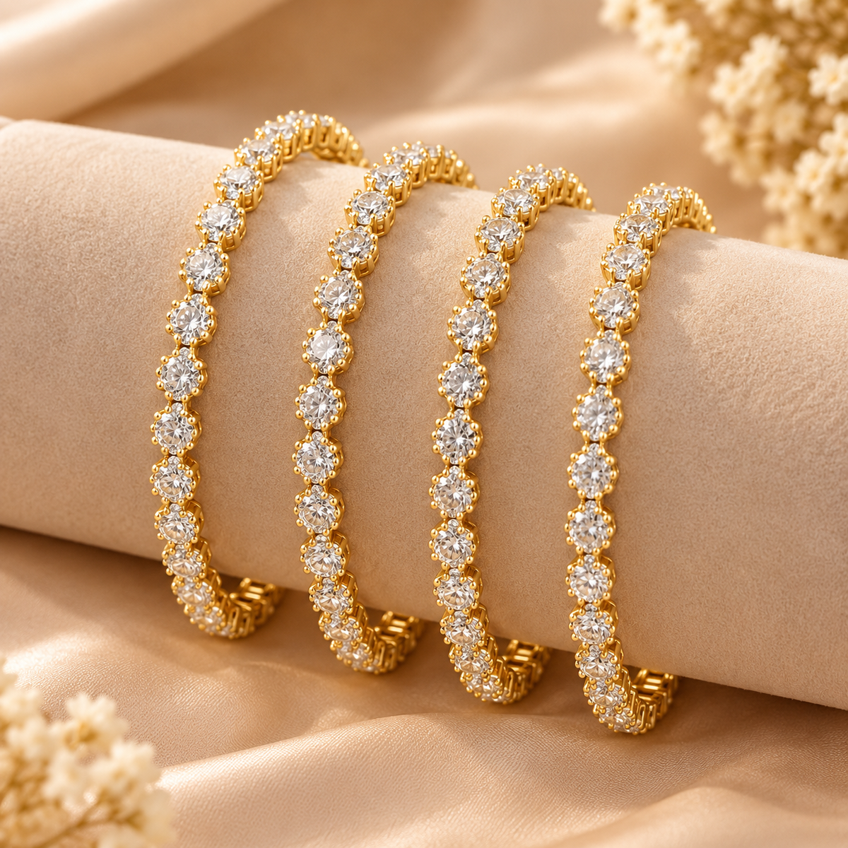 Two-Tone Luxe Tennis Bracelet