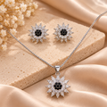 Midnight Bloom Silver Set