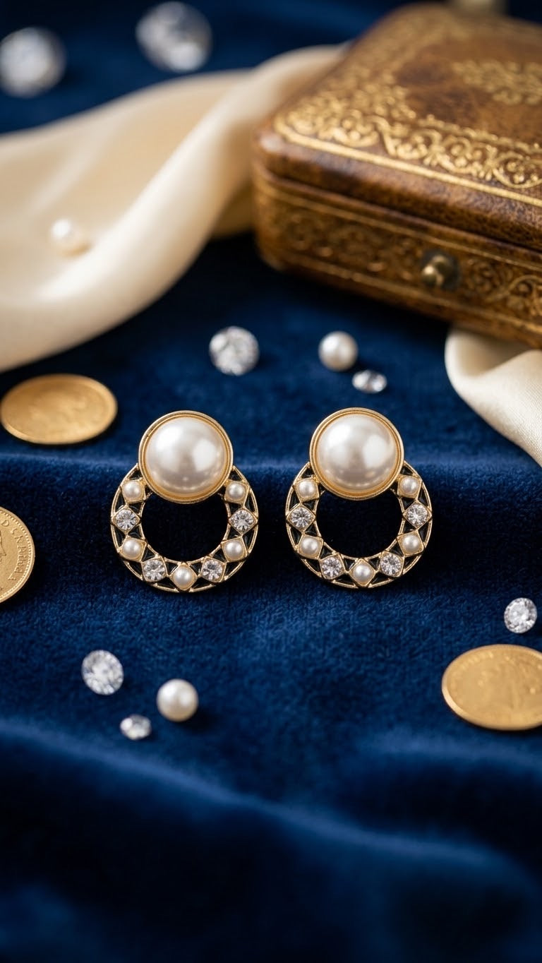 Pearl Halo Studs