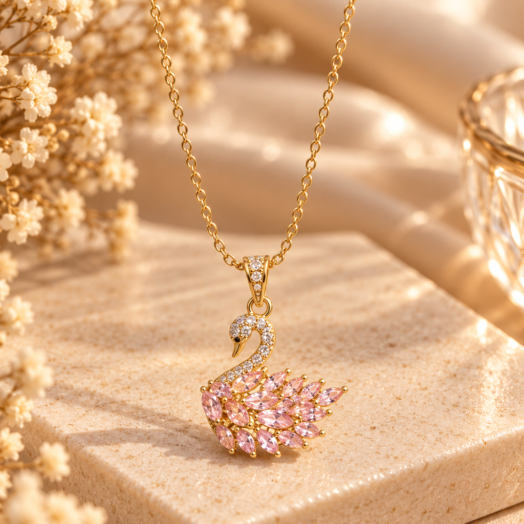 Swan Elegance Pendant Necklace