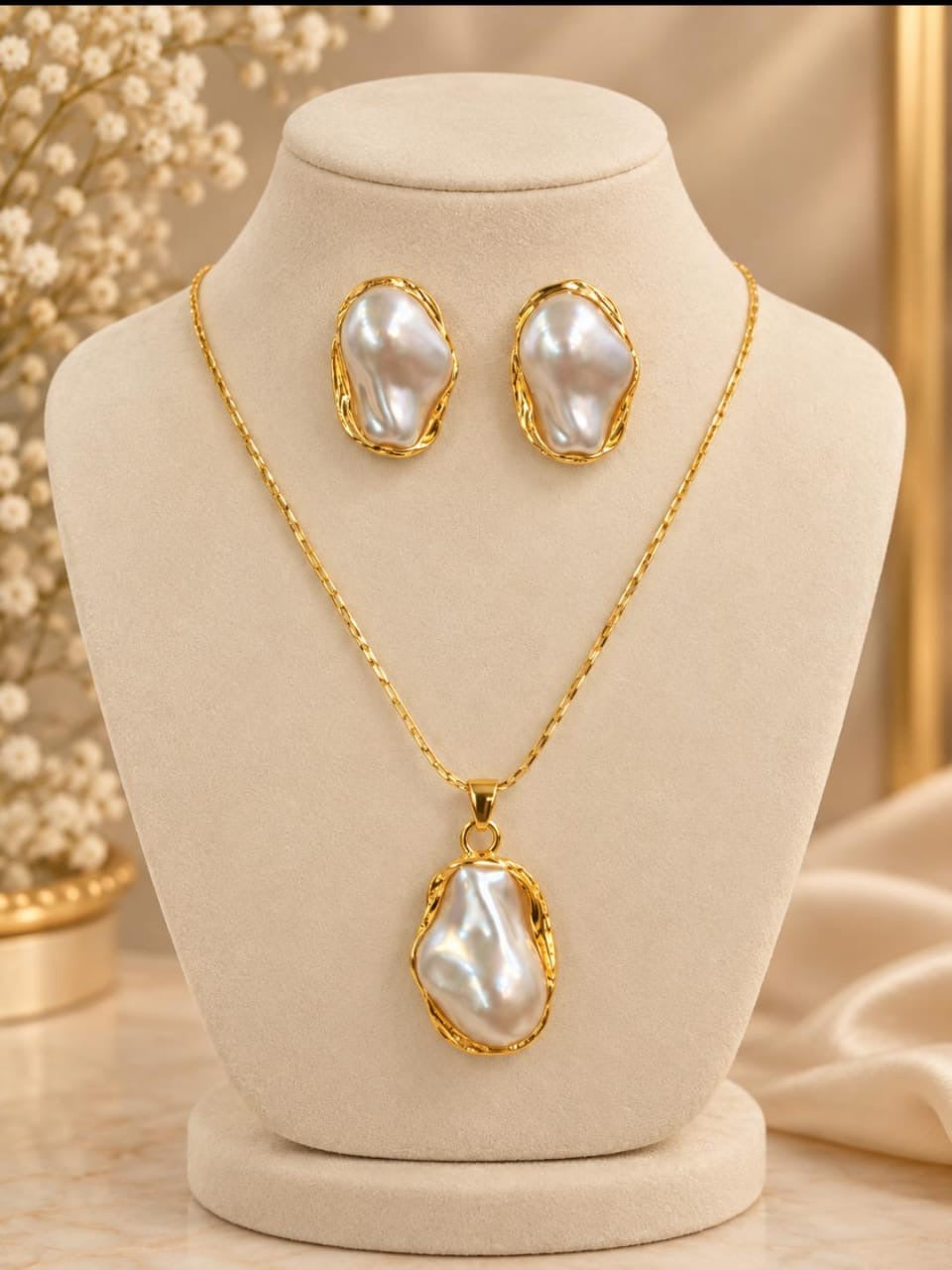 Chunky Baroque Pearl Set