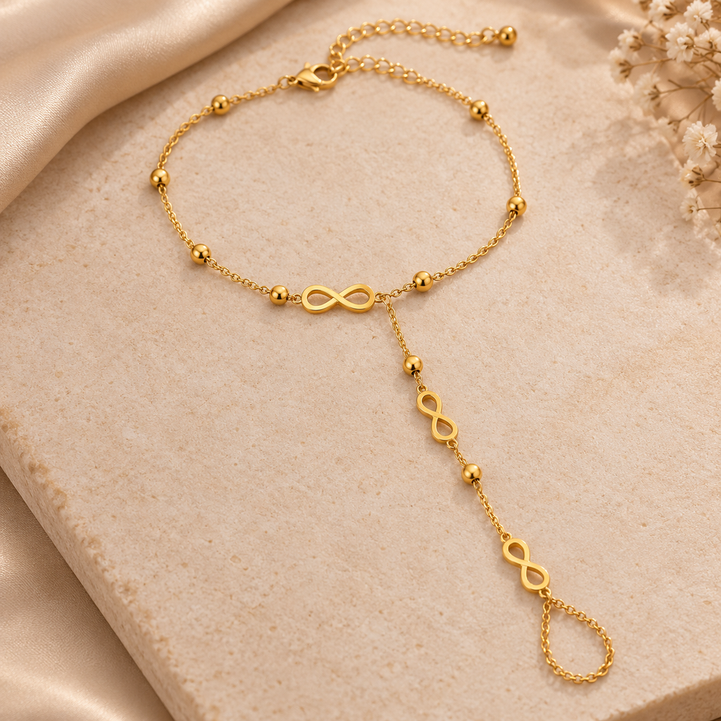 Golden Infinity Barefoot Anklet