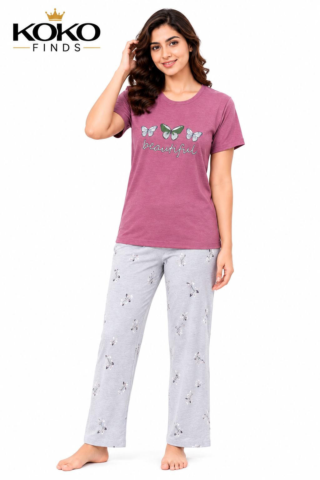 Pink Butterfly Comfort Set