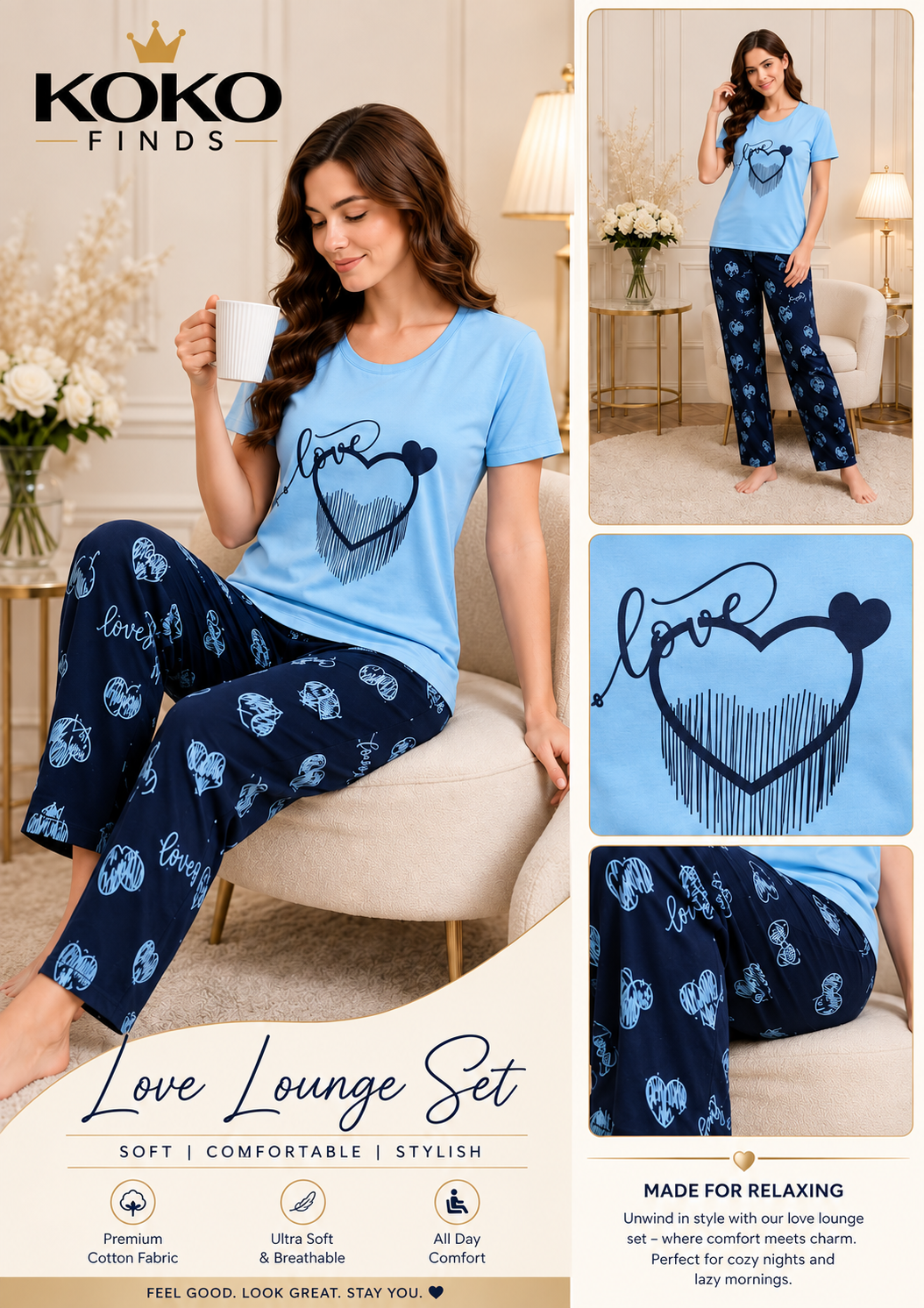 Love Heart Lounge Set