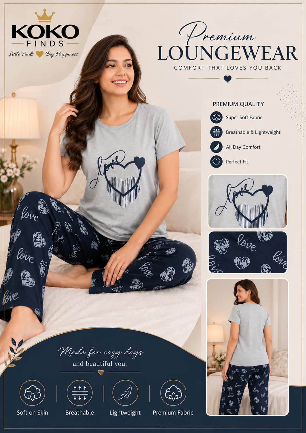 Love Heart Comfort Lounge Set