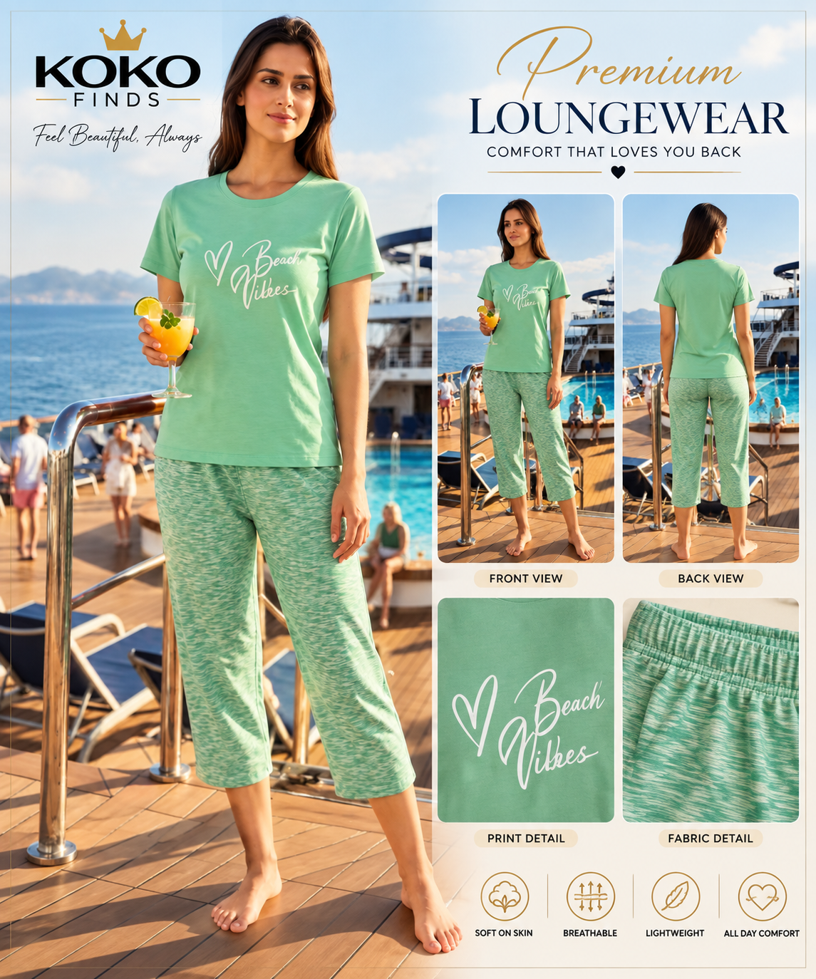 Shine Heart Lounge Set