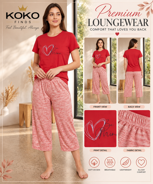 Be Mine Red & Rose Lounge Set