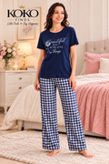 Beautiful Day Navy & Gingham Sleep Set