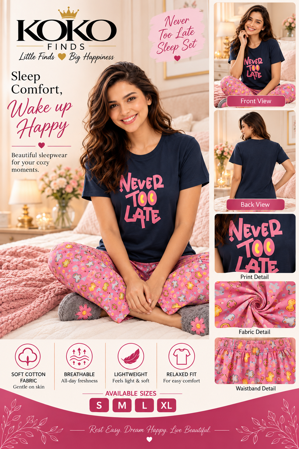 Never Too Late Sleep Set