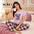 Never Too Late Lavender Plaid Sleep Set