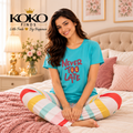 Never Too Late Turquoise Stripe Sleep Set