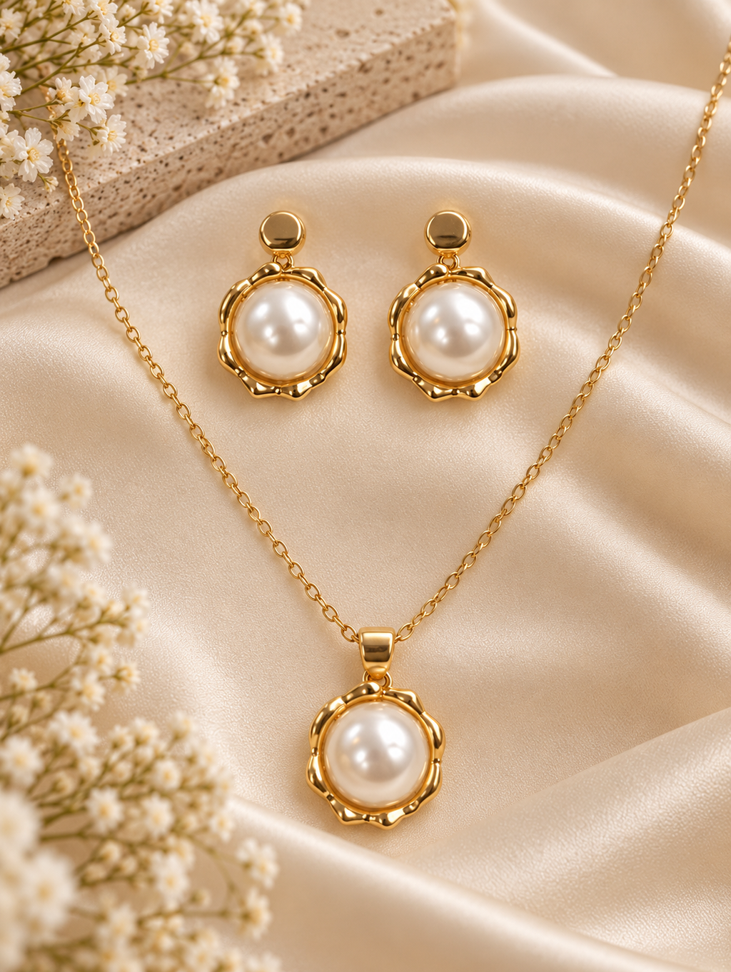 Pearl Luxe Halo Set