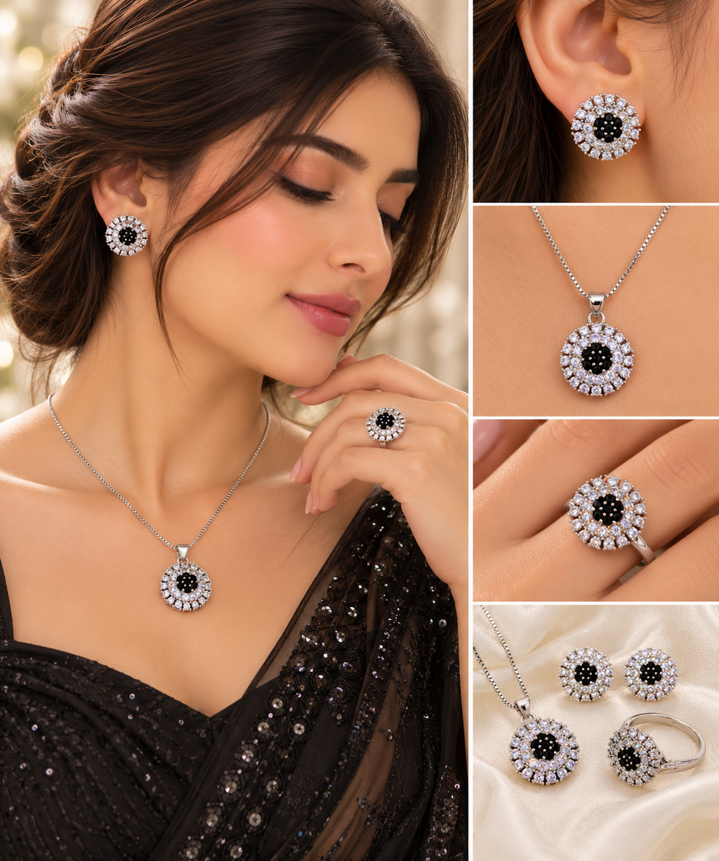 Black Onyx Crystal Set