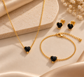 Black Heart Jewellery Set